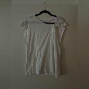 GAP Women's Forever Tee White Short Sleeve Top (Sheer)